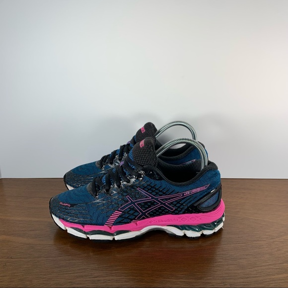 Asics - Gel Nimbus Athletic Shoes Blue Pink - Women’s 6.5 - Picture 3 of 8